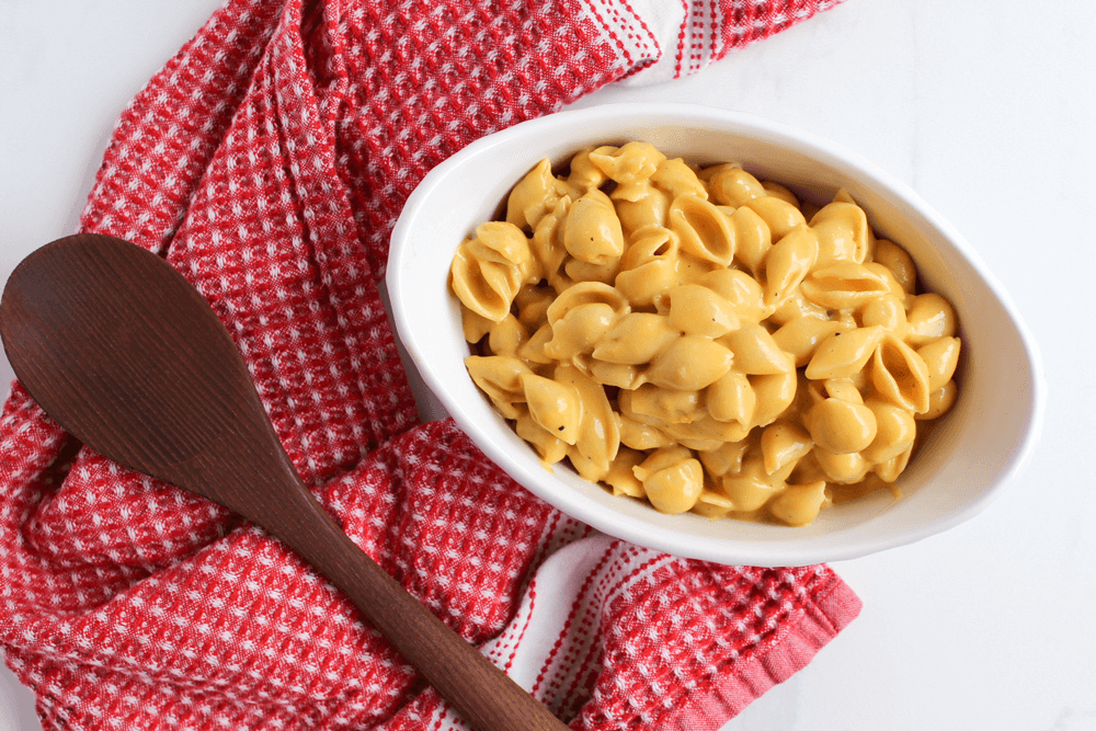Here's a kids meal for adults, too with dairy-free mac and cheese.